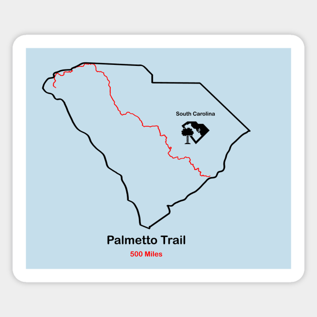 Palmetto Trail in South Carolina Sticker by numpdog